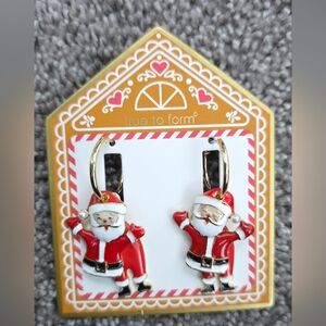 True To Form Santa Christmas Earrings for Women, Christmas Stud Earrings